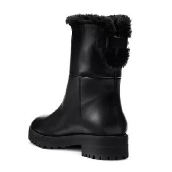 Brand New NIB Stuart Weitzman Brown Leather Shearling Cooper Chill Boot Size 9 - Picture 2 of 9